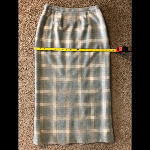 Jones New York 100%Pure Wool Skirt size 12  Pencil Plaid Maxi Workwear casual - Picture 6 of 10